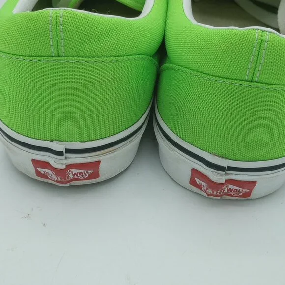 Vans Era Neon Lime Green Sneakers Unisex Low Top Men's 10.5 Canvas Skate Shoes - Picture 8 of 15